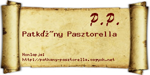 Patkány Pasztorella névjegykártya